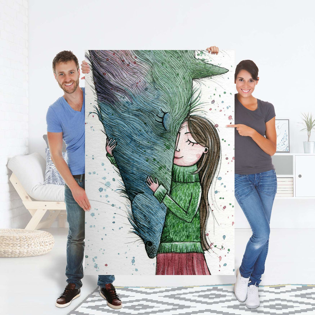 Selbstklebender Folienbogen Cheek to cheek - Größe: 100x150 cm