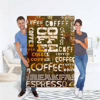 Selbstklebender Folienbogen Coffee Typo - Größe: 100x150 cm