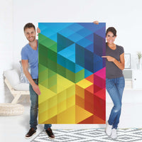 Selbstklebender Folienbogen Colored Cubes - Größe: 100x150 cm