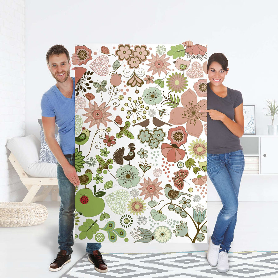Selbstklebender Folienbogen Flower Pattern - Größe: 100x150 cm
