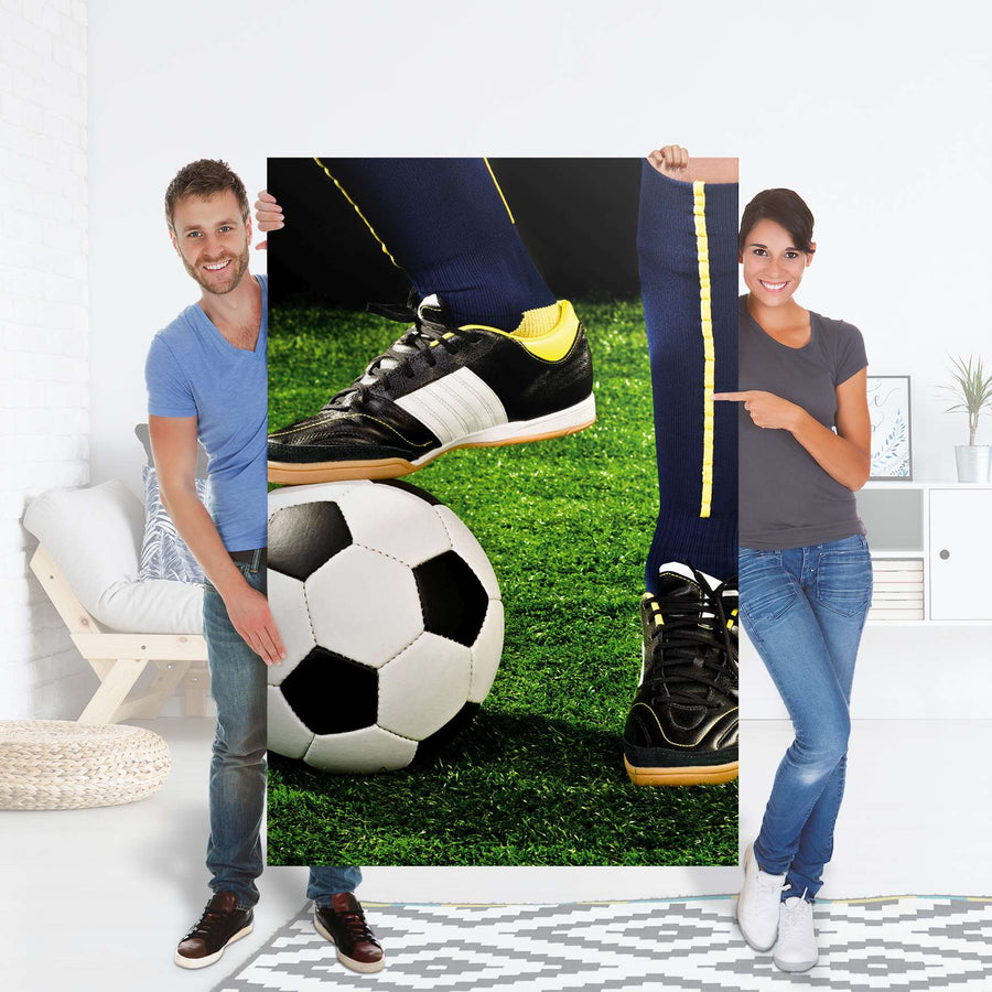 Selbstklebender Folienbogen Fussballstar - Größe: 100x150 cm