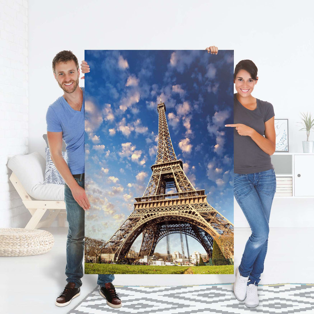 Selbstklebender Folienbogen La Tour Eiffel - Größe: 100x150 cm