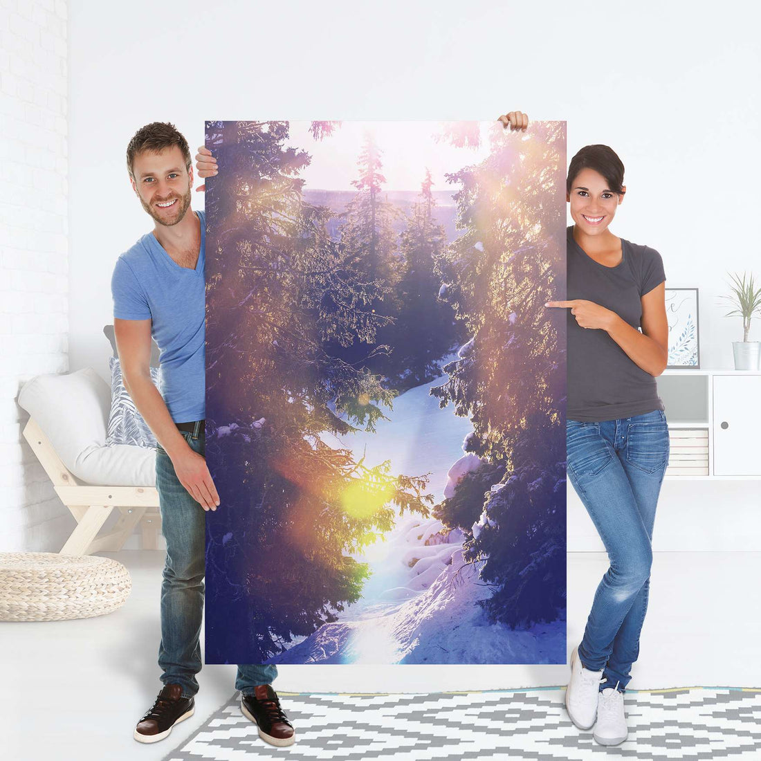 Selbstklebender Folienbogen Lichtflut - Größe: 100x150 cm