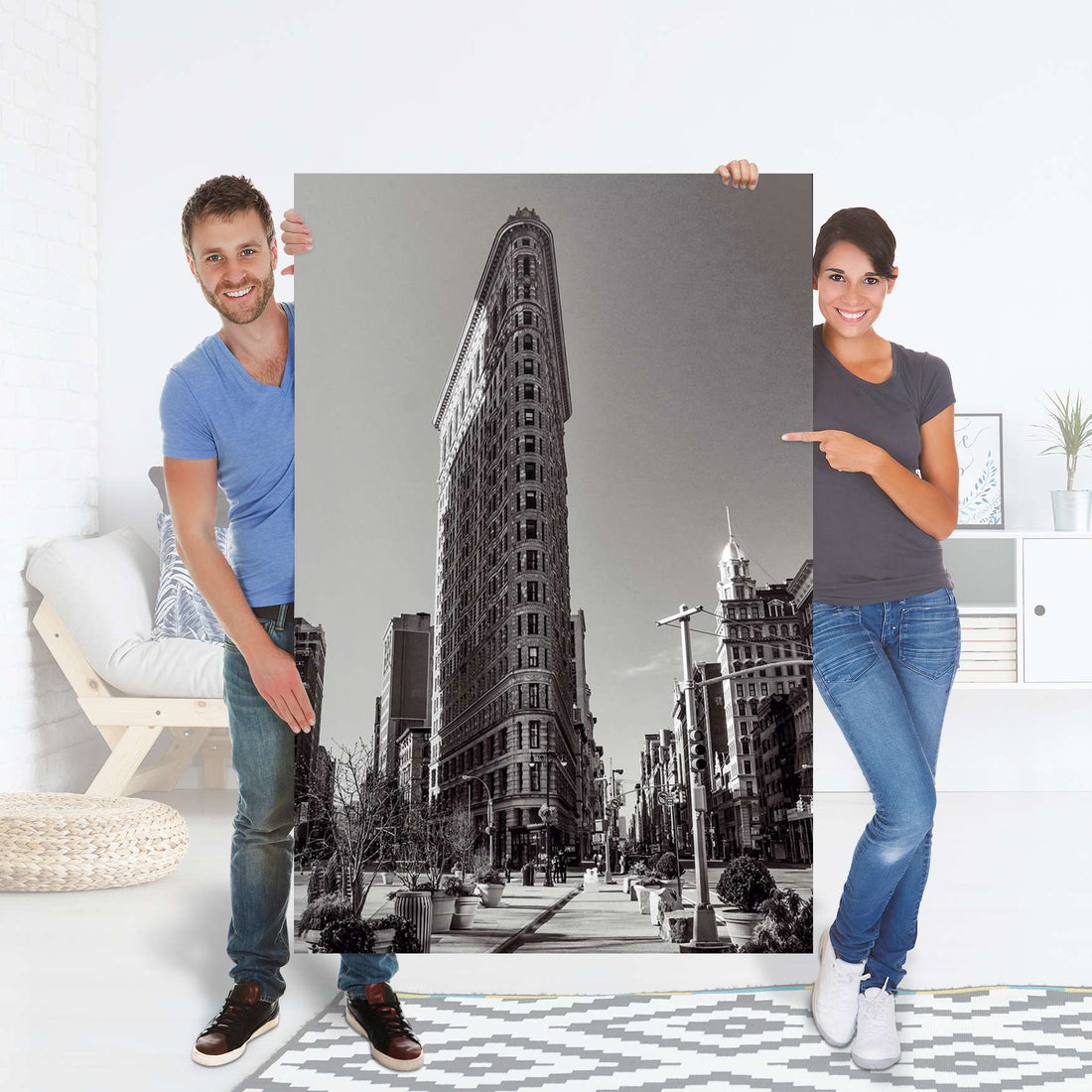 Selbstklebender Folienbogen Manhattan - Größe: 100x150 cm