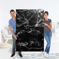 Selbstklebender Folienbogen Marmor schwarz - Größe: 100x150 cm