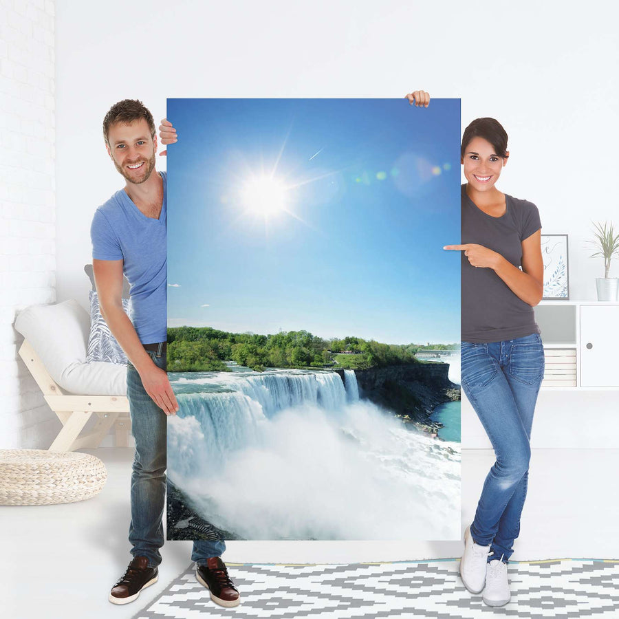 Selbstklebender Folienbogen Niagara Falls - Größe: 100x150 cm