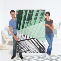 Selbstklebender Folienbogen Palmen mint - Größe: 100x150 cm
