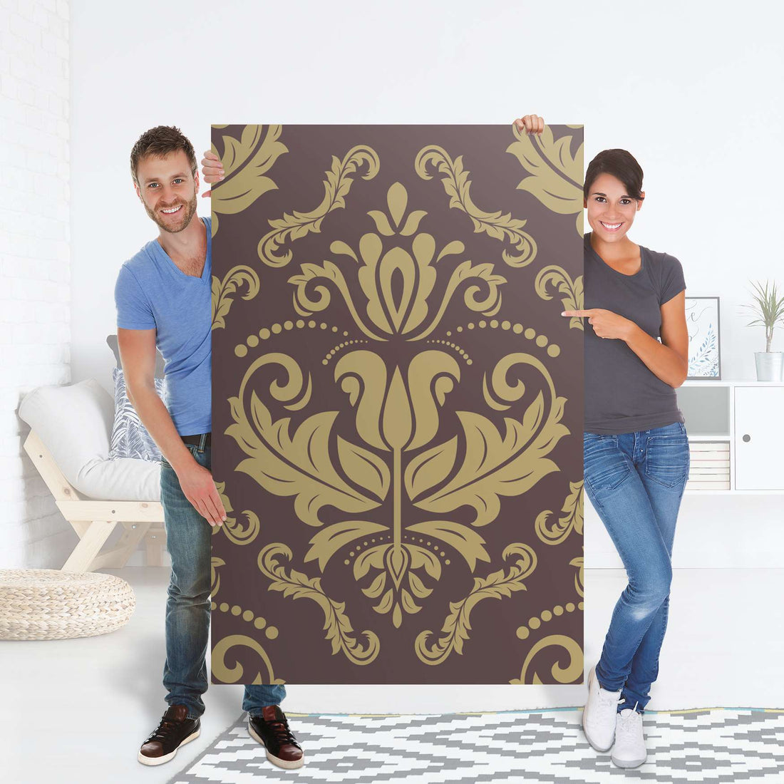 Selbstklebender Folienbogen Retro Revival - Größe: 100x150 cm