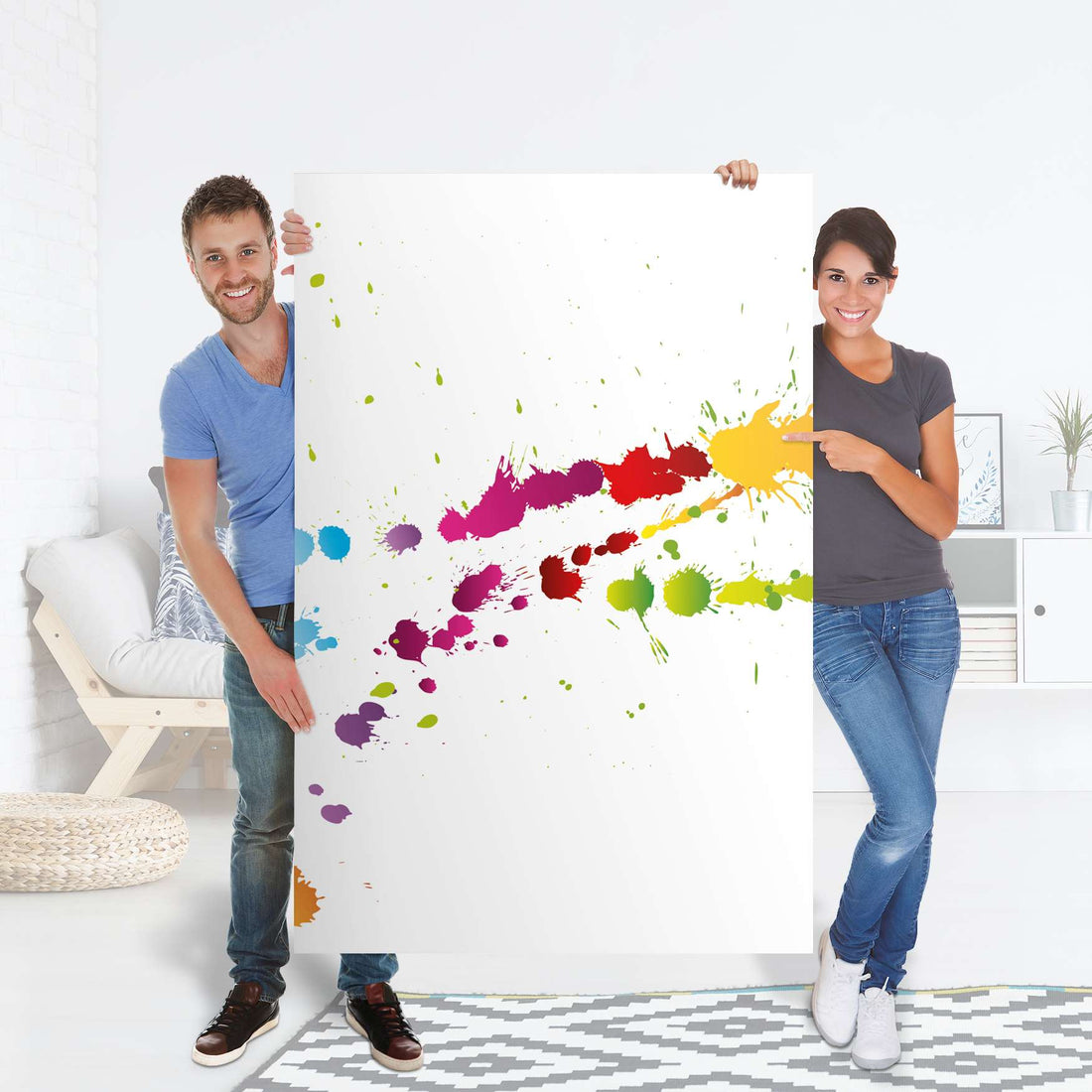 Selbstklebender Folienbogen Splash 2 - Größe: 100x150 cm