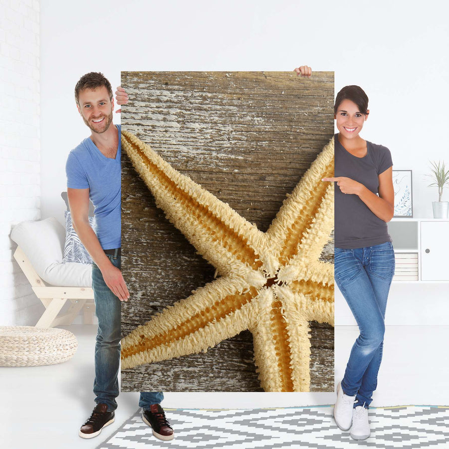 Selbstklebender Folienbogen Starfish - Größe: 100x150 cm