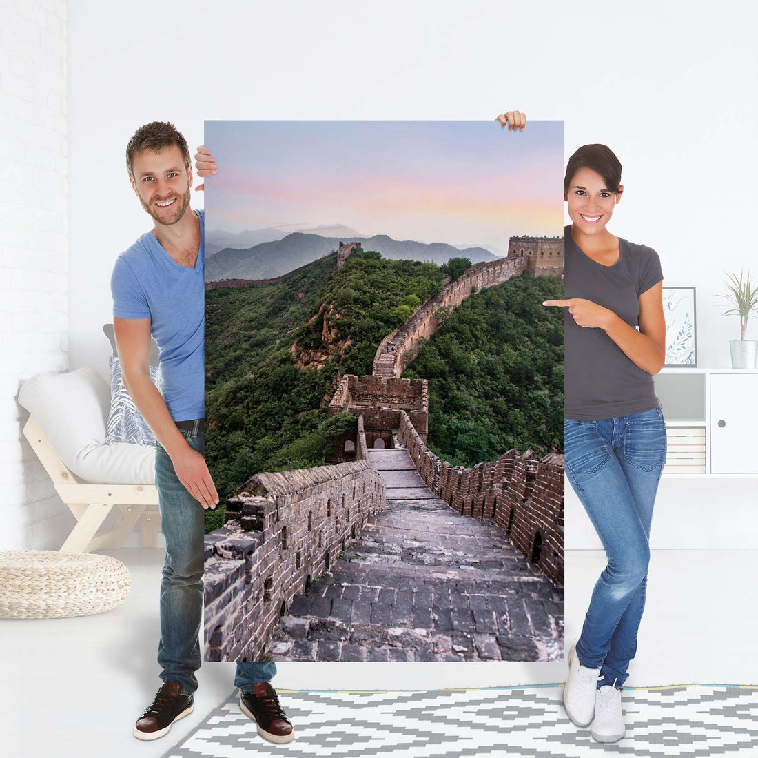 Selbstklebender Folienbogen The Great Wall - Größe: 100x150 cm