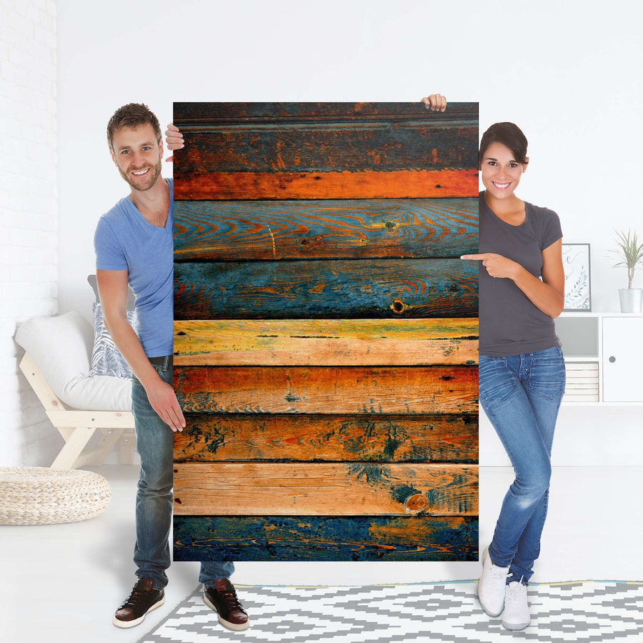 Selbstklebender Folienbogen Wooden - Größe: 100x150 cm