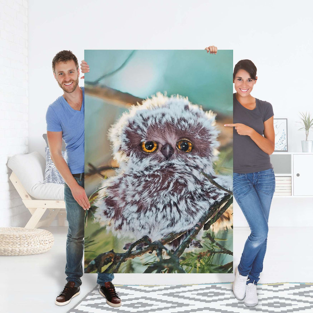 Selbstklebender Folienbogen Wuschel - Größe: 100x150 cm