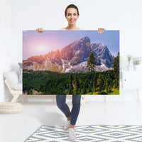 Selbstklebender Folienbogen Alpenblick - Größe: 120x80 cm