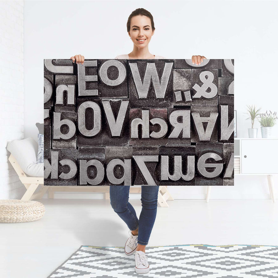 Selbstklebender Folienbogen Alphabet - Größe: 120x80 cm