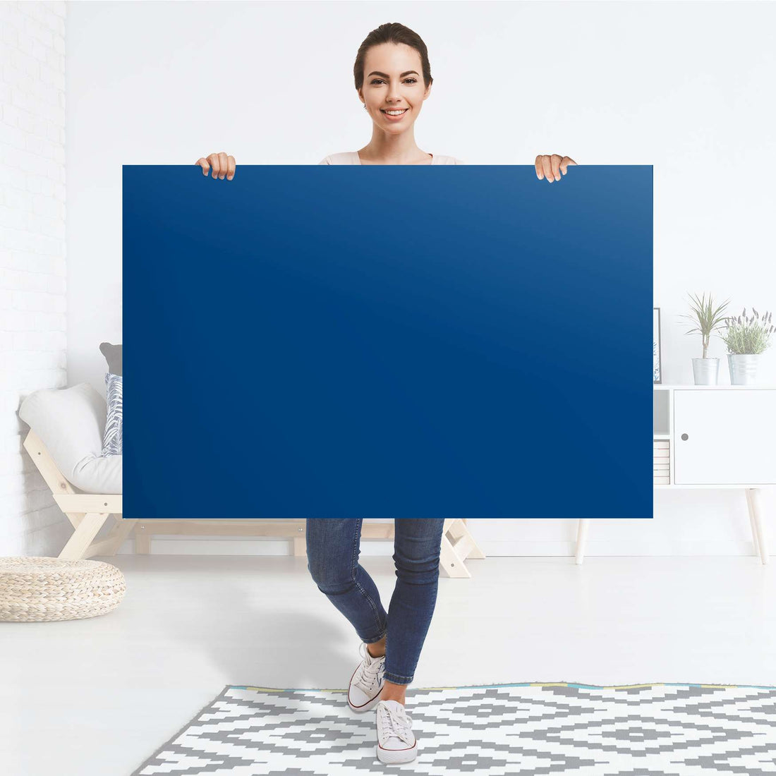 Selbstklebender Folienbogen Blau Dark - Größe: 120x80 cm