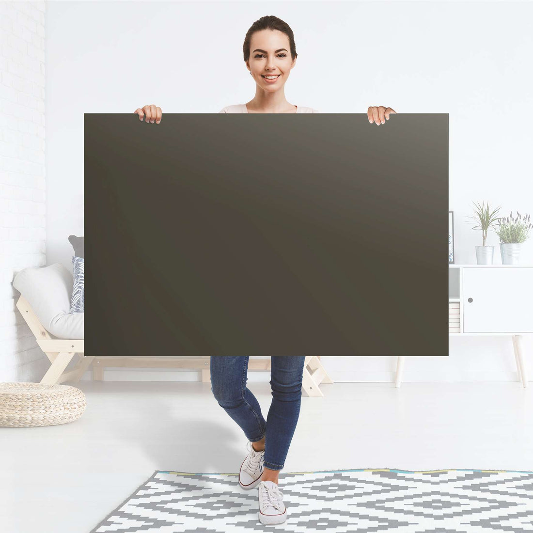 Selbstklebender Folienbogen Braungrau Dark - Größe: 120x80 cm