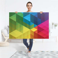Selbstklebender Folienbogen Colored Cubes - Größe: 120x80 cm