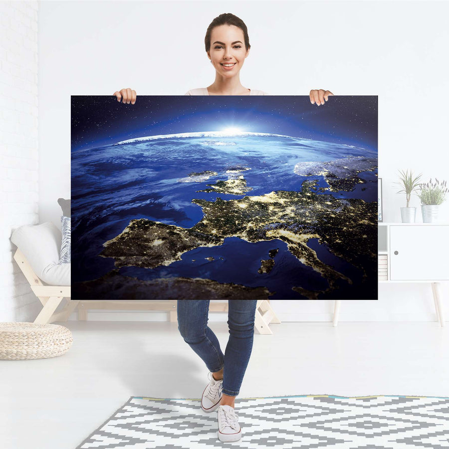 Selbstklebender Folienbogen Earth View - Größe: 120x80 cm