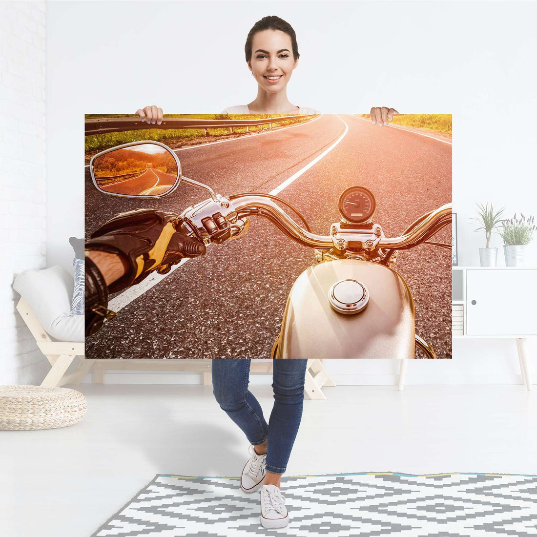 Selbstklebender Folienbogen Easy Rider - Größe: 120x80 cm