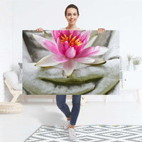 Selbstklebender Folienbogen Flower Buddha - Größe: 120x80 cm