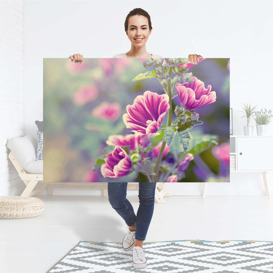 Selbstklebender Folienbogen Flower Gaze - Größe: 120x80 cm