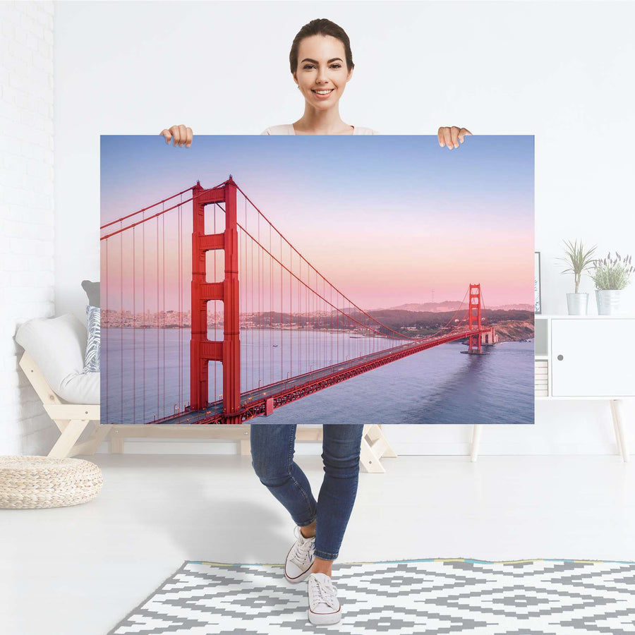 Selbstklebender Folienbogen Golden Gate - Größe: 120x80 cm