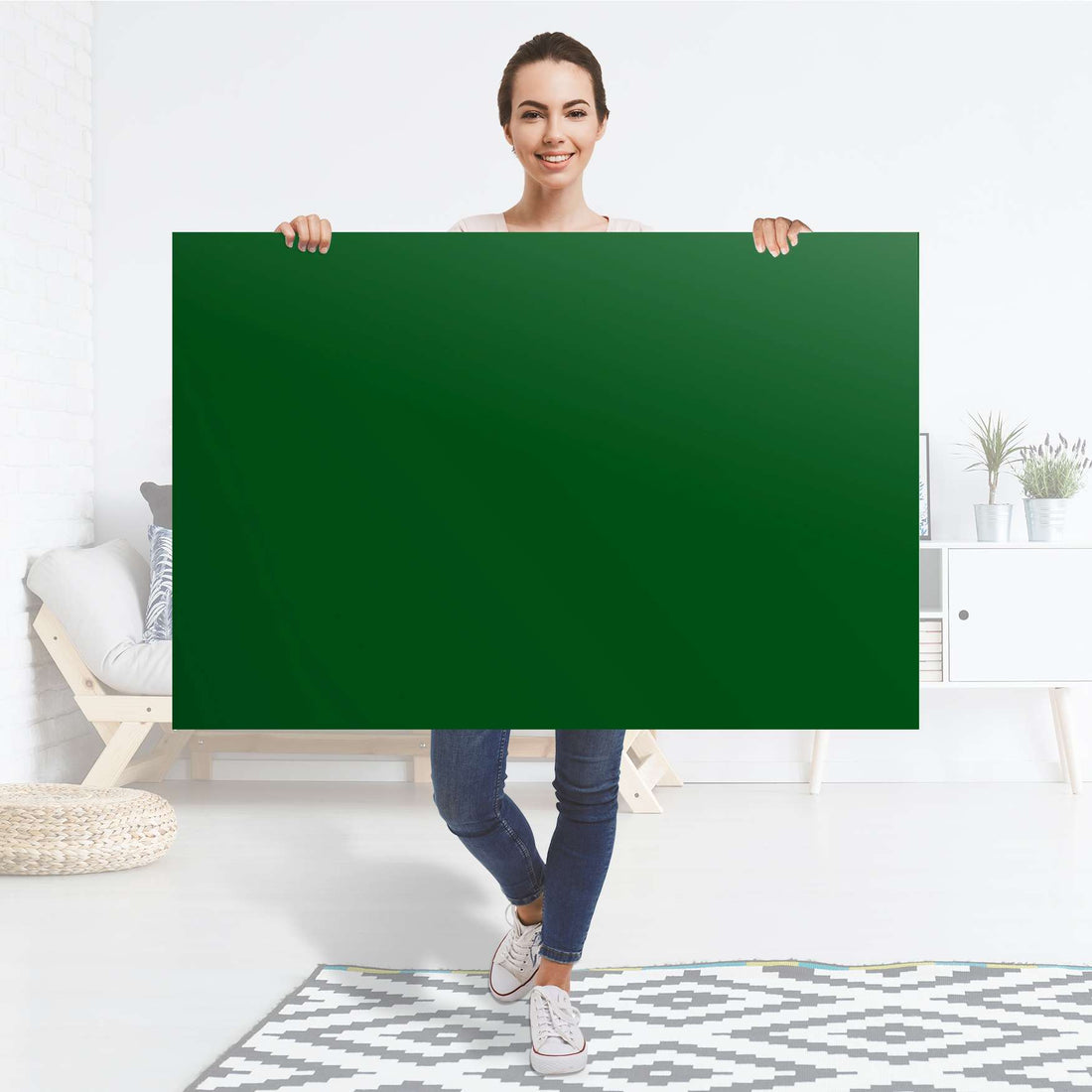 Selbstklebender Folienbogen Grün Dark - Größe: 120x80 cm