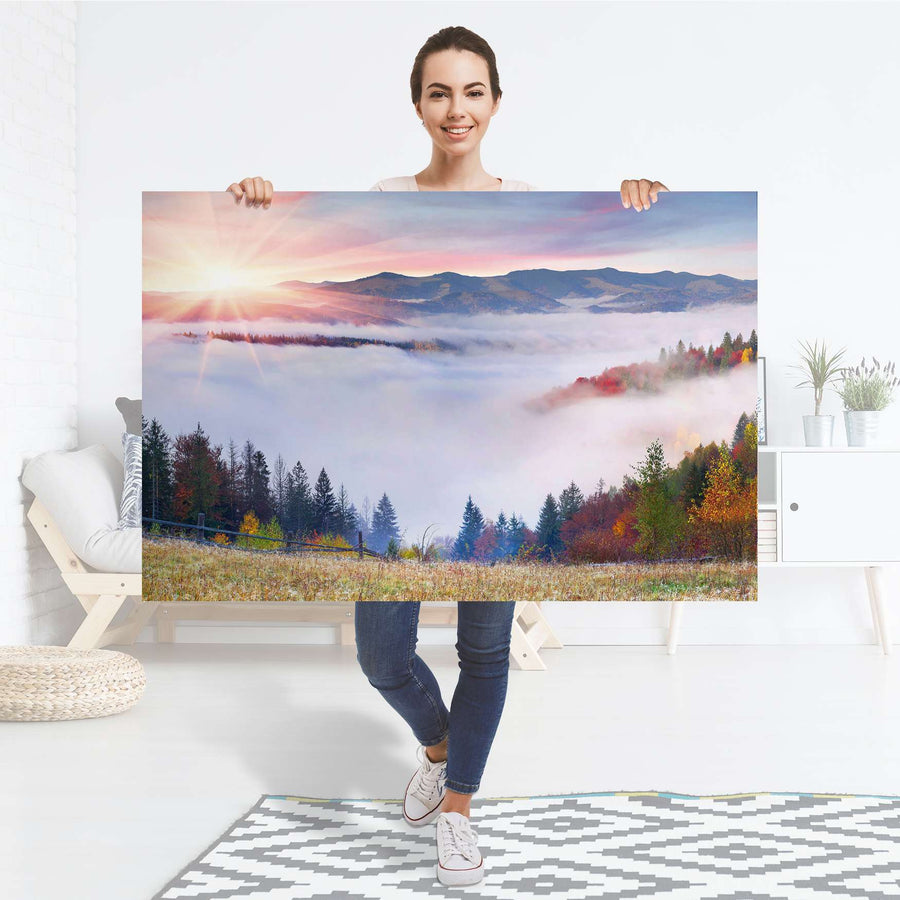 Selbstklebender Folienbogen Herbstwald - Größe: 120x80 cm