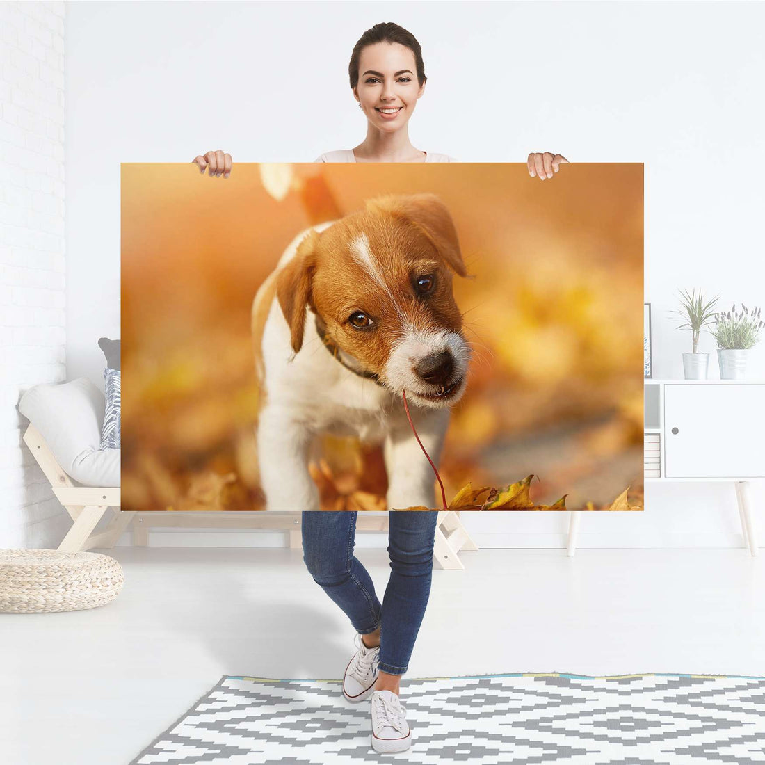 Selbstklebender Folienbogen Jack the Puppy - Größe: 120x80 cm