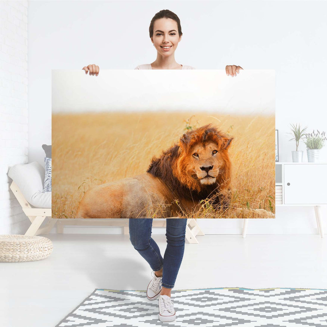 Selbstklebender Folienbogen Lion King - Größe: 120x80 cm