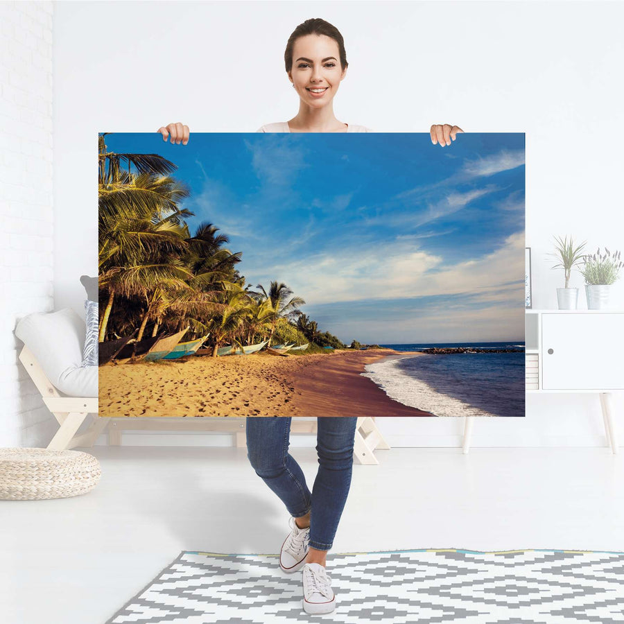 Selbstklebender Folienbogen Longboat Beach - Größe: 120x80 cm