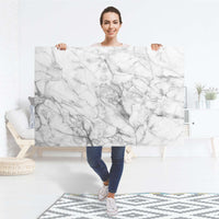 Selbstklebender Folienbogen Marmor weiß - Größe: 120x80 cm