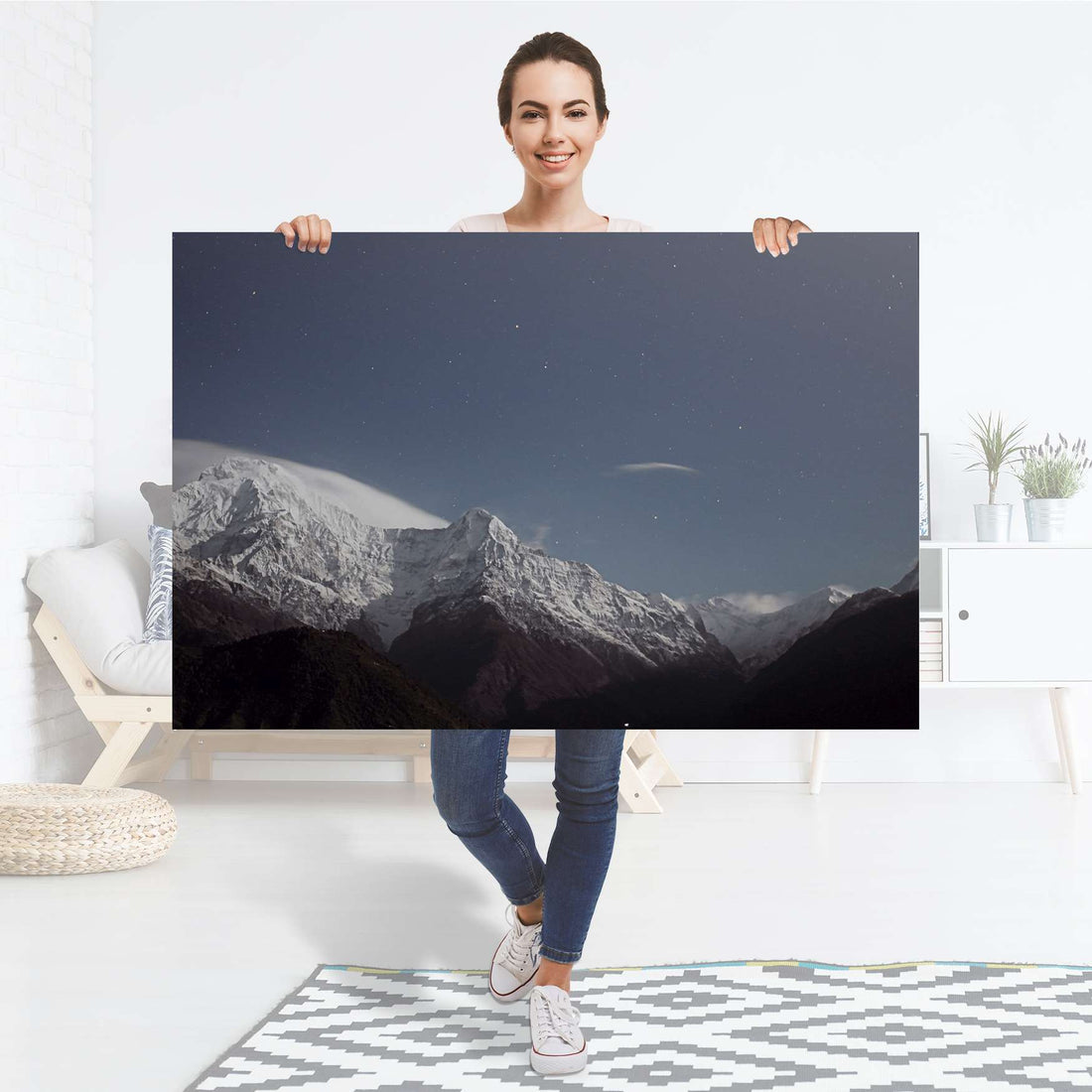 Selbstklebender Folienbogen Mountain Sky - Größe: 120x80 cm