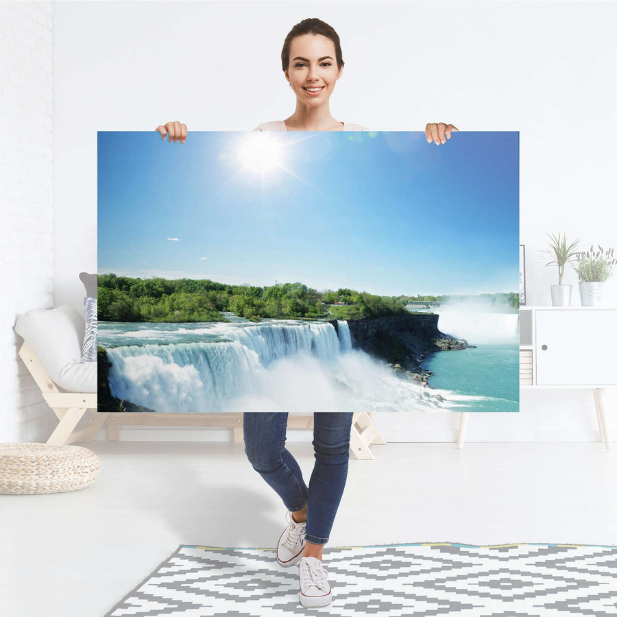 Selbstklebender Folienbogen Niagara Falls - Größe: 120x80 cm