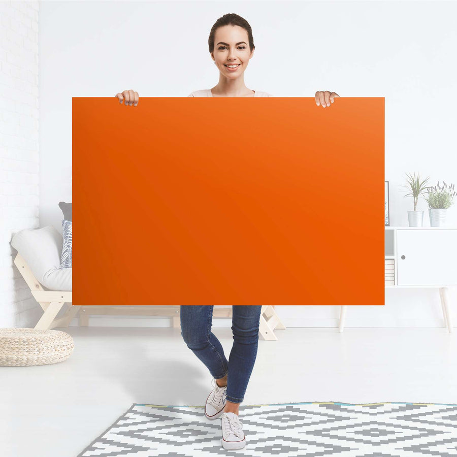 Selbstklebender Folienbogen Orange Dark - Größe: 120x80 cm