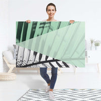 Selbstklebender Folienbogen Palmen mint - Größe: 120x80 cm
