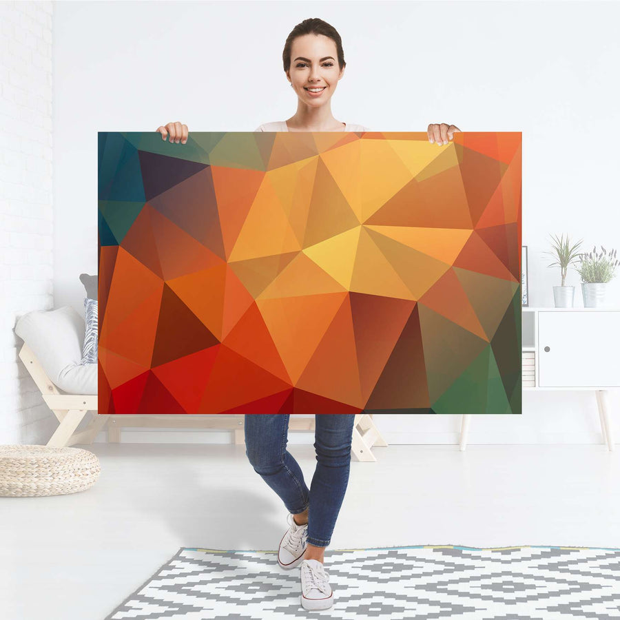 Selbstklebender Folienbogen Polygon - Größe: 120x80 cm