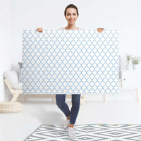 Selbstklebender Folienbogen Retro Pattern - Blau - Größe: 120x80 cm