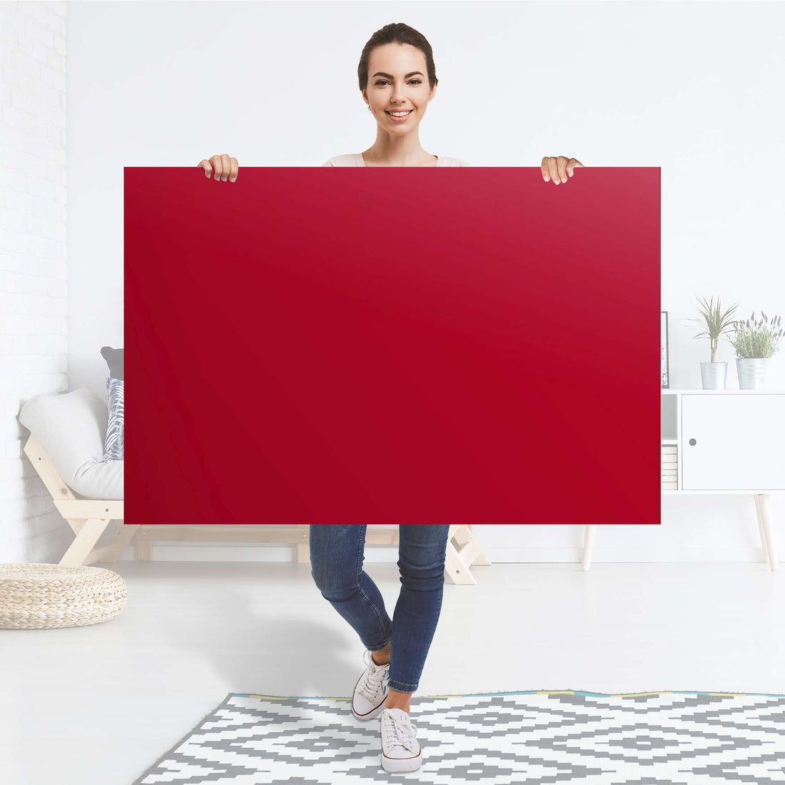 Selbstklebender Folienbogen Rot Dark - Größe: 120x80 cm