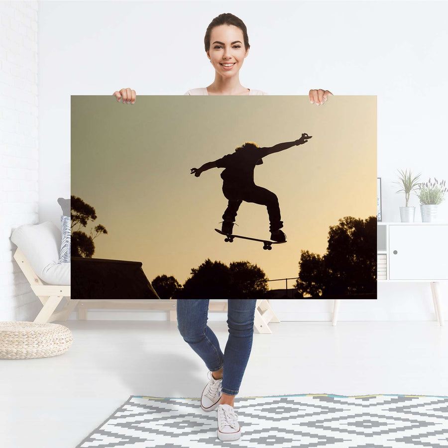 Selbstklebender Folienbogen Skater - Größe: 120x80 cm