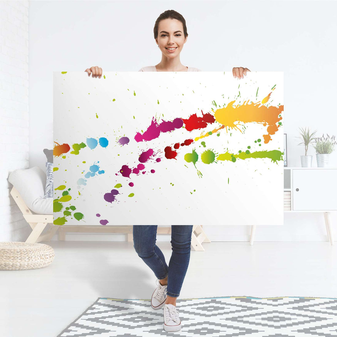 Selbstklebender Folienbogen Splash 2 - Größe: 120x80 cm