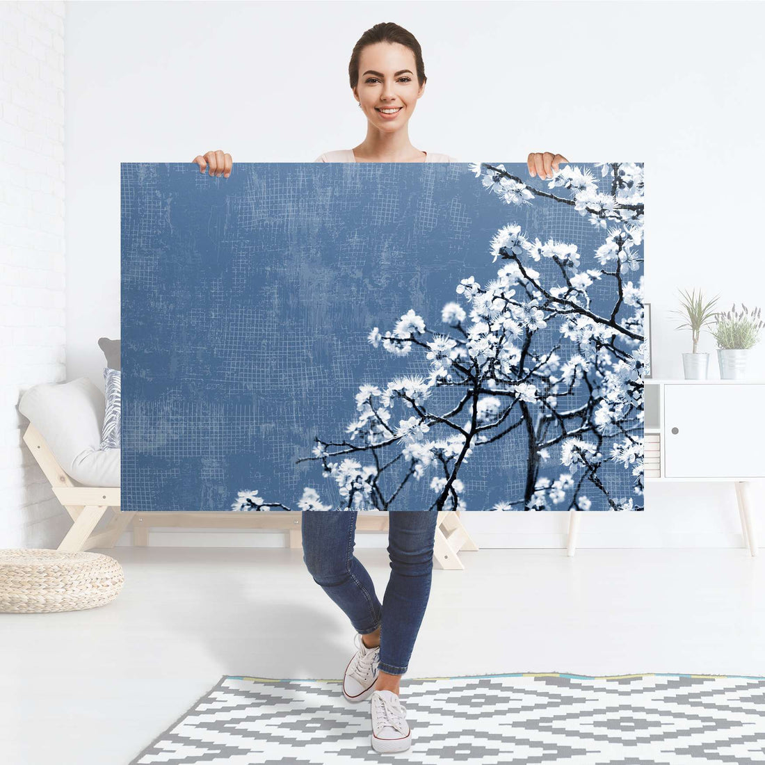 Selbstklebender Folienbogen Spring Tree - Größe: 120x80 cm