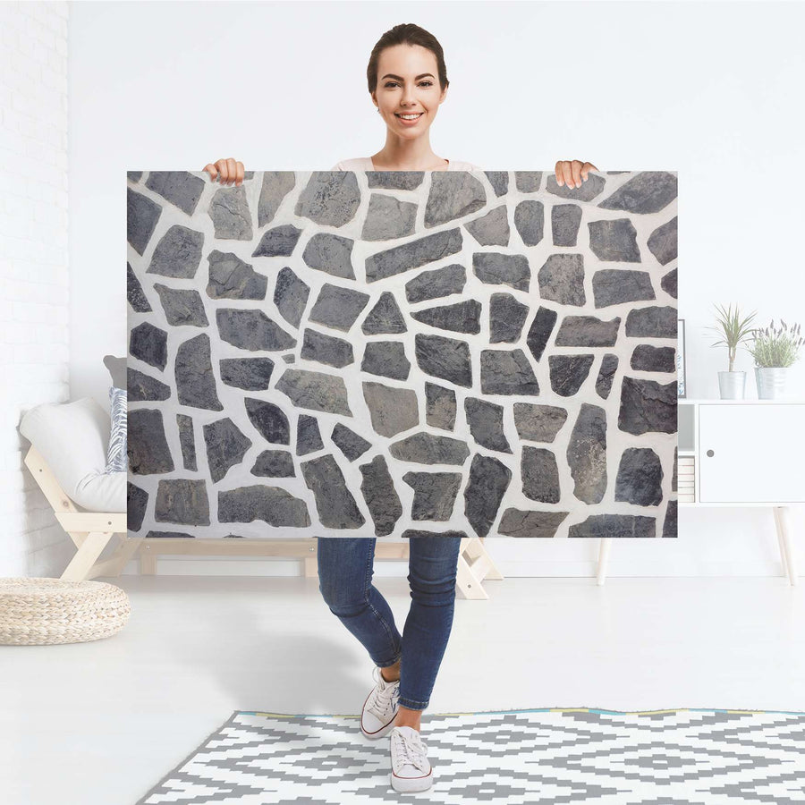 Selbstklebender Folienbogen Steinmosaik - Größe: 120x80 cm