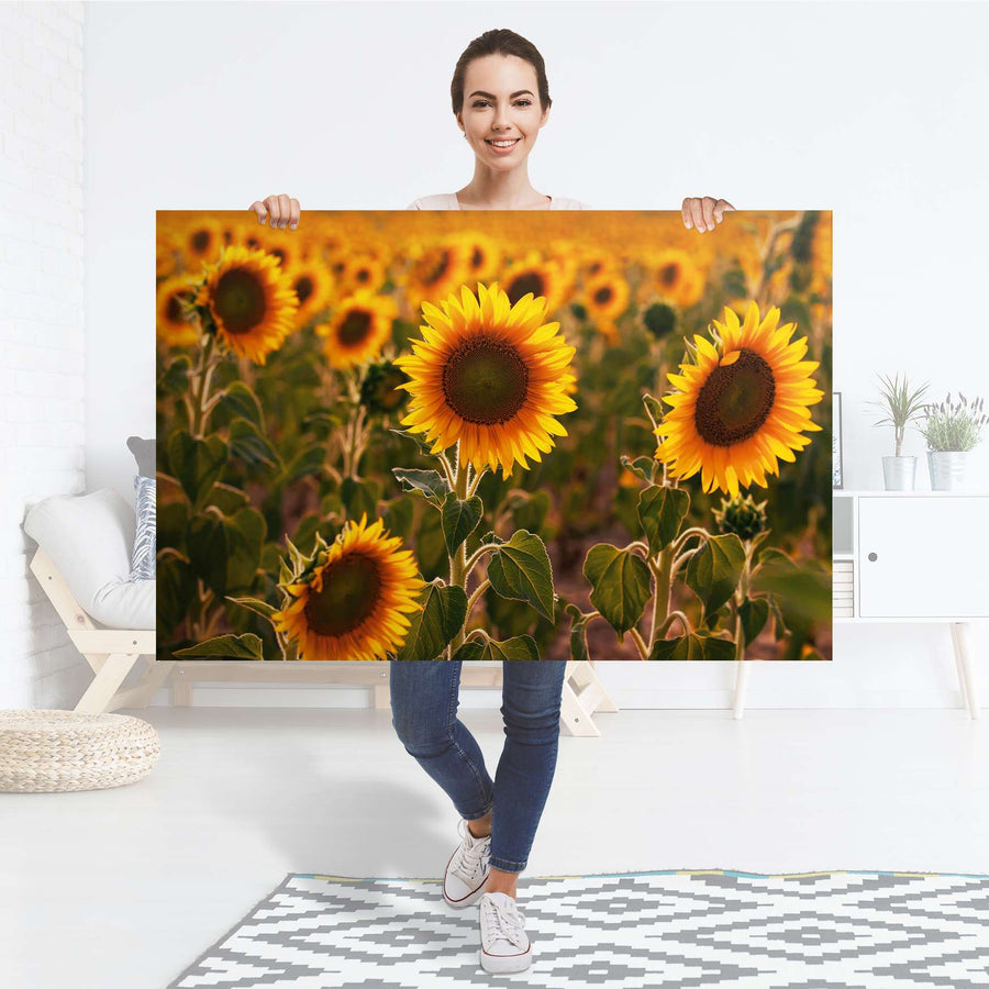 Selbstklebender Folienbogen Sunflowers - Größe: 120x80 cm