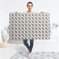Selbstklebender Folienbogen Triangle Pattern - Grau - Größe: 120x80 cm