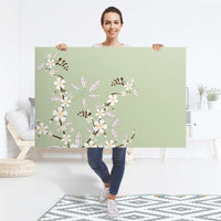 Selbstklebender Folienbogen White Blossoms - Größe: 120x80 cm