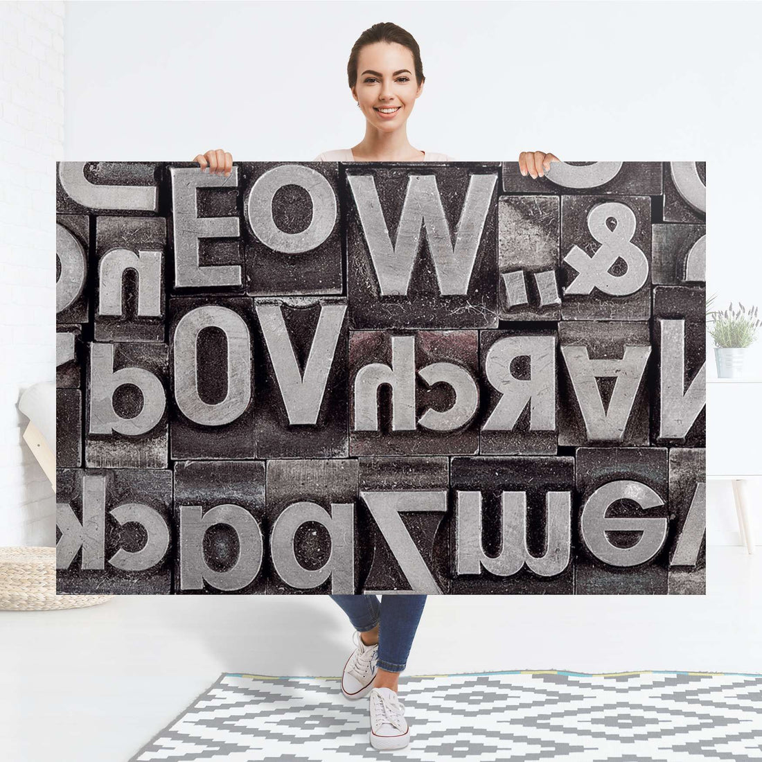 Selbstklebender Folienbogen Alphabet - Größe: 150x100 cm