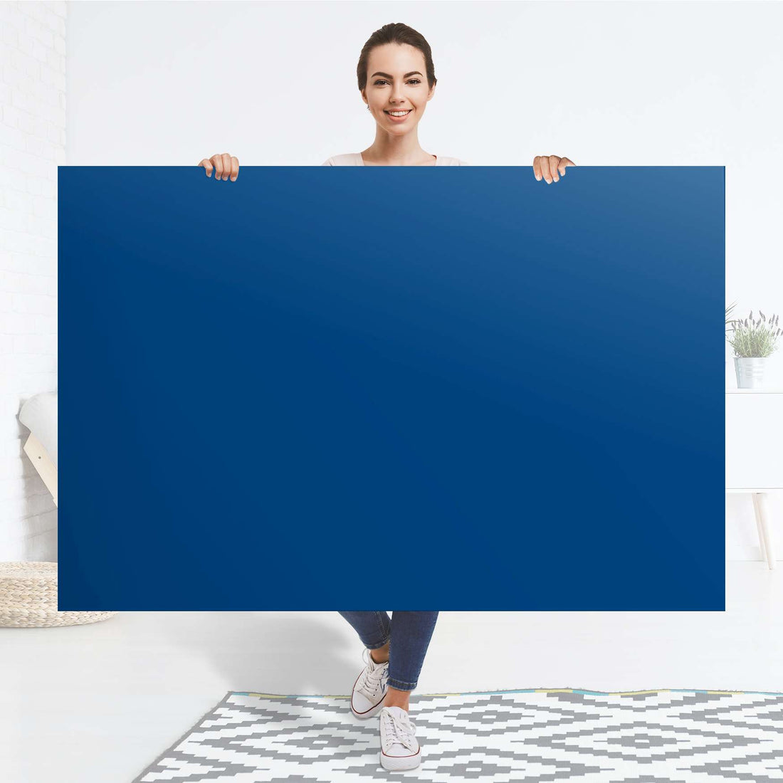 Selbstklebender Folienbogen Blau Dark - Größe: 150x100 cm
