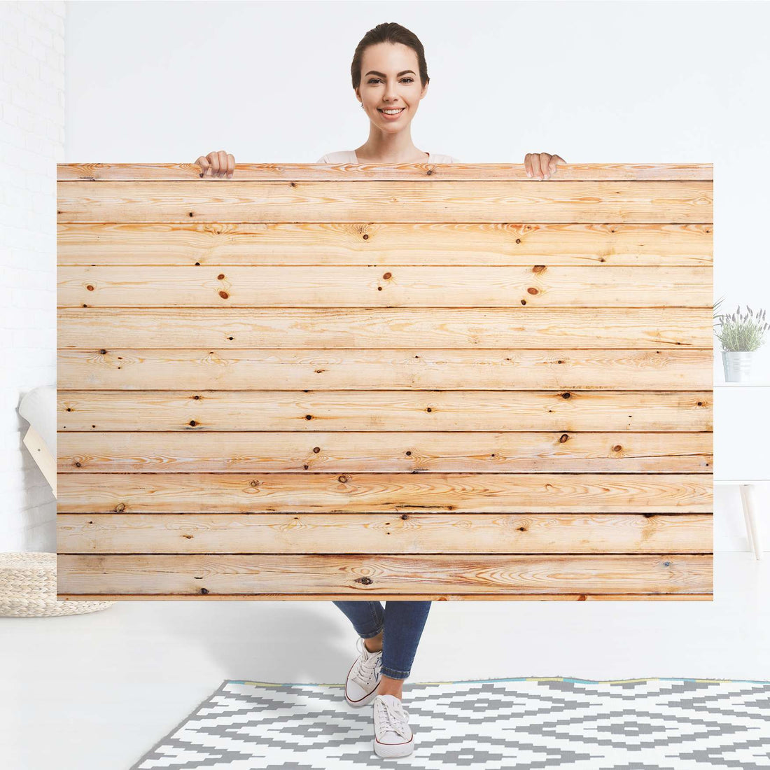 Selbstklebender Folienbogen Bright Planks - Größe: 150x100 cm